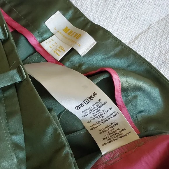 ANTHROPOLOGY MAEVE PARACHUTE SATIN BELTED‎ JOGGER SIZE 12 - Picture 5 of 5